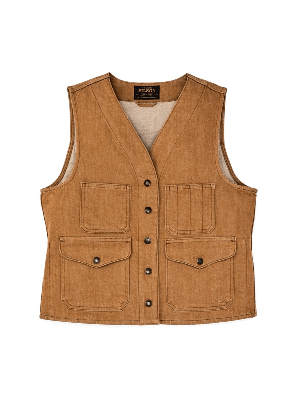 Filson Women’s Archive Cruiser Vest Harvest Tan Medium NWT